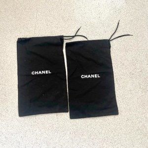 CHANEL Dust Bags TWO Shoes Drawstring